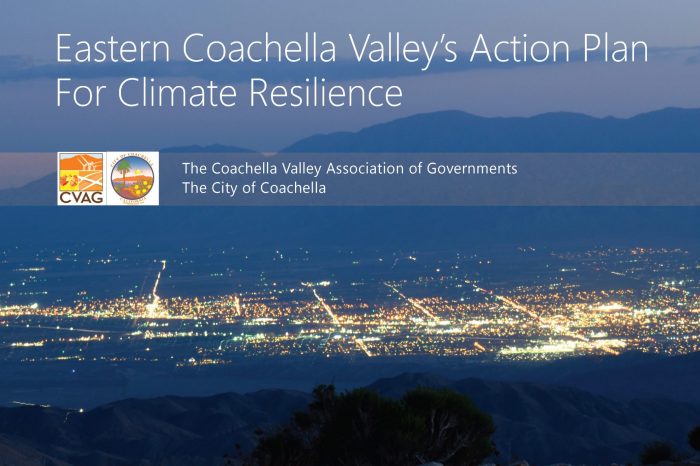 Report cover for the Eastern Coachella Valley Action Plan for Climate Resilience